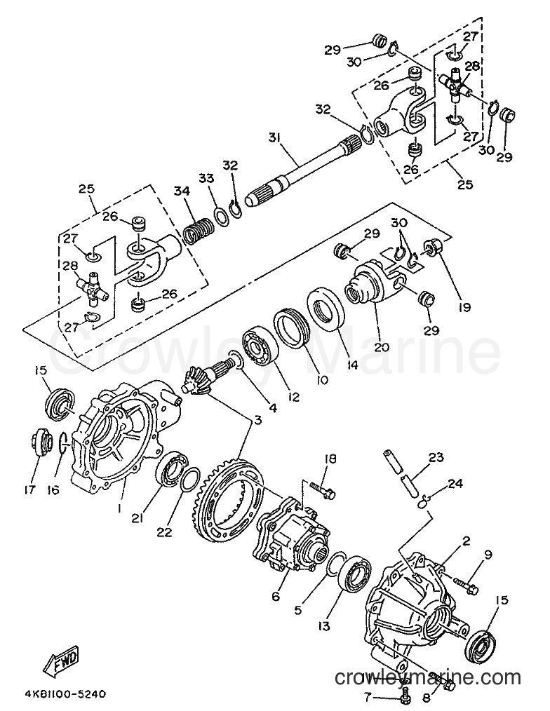 1996 ATV YFM350FW-X - YFM350FW-X (4KB5) [999] - FRONT DIFFERENTIAL
