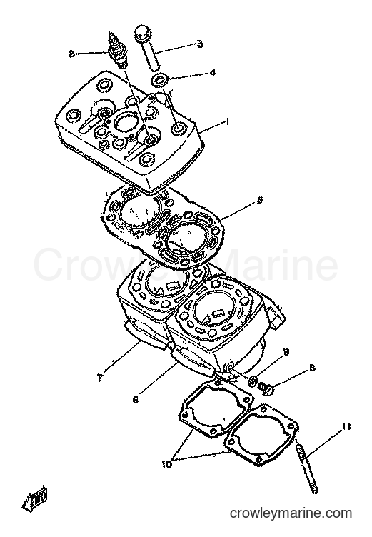 Yamaha Motors RD350LC (4L0) [999] - CYLINDER HEAD