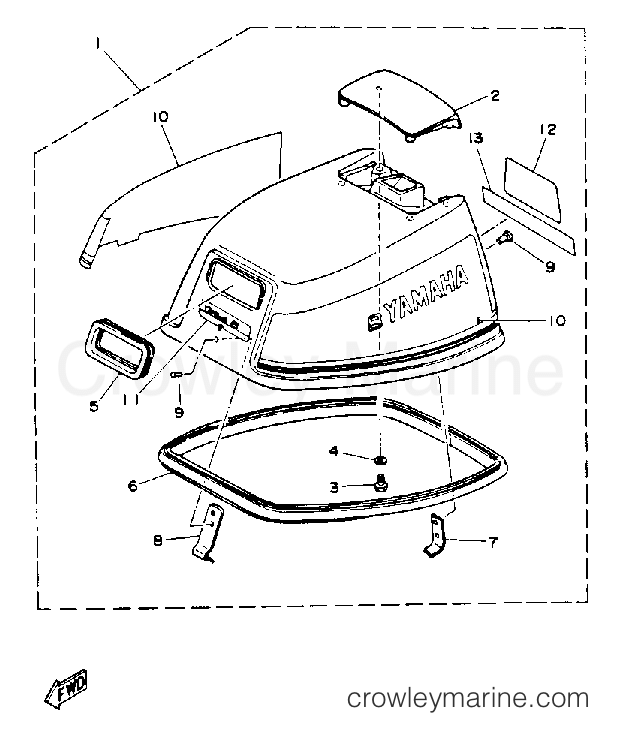 Yamaha Motors 8MSHR - TOP COWLING