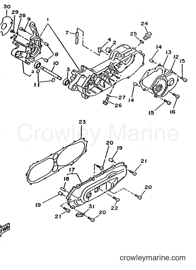 Yamaha Motors CW50 (4RW3) [020] - CRANKCASE