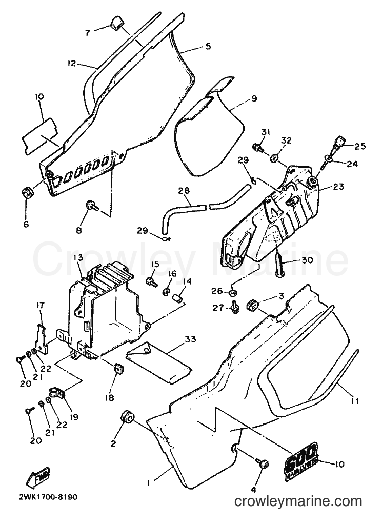 Yamaha Motors XT600 (2WJ1) [999] - SIDE COVER