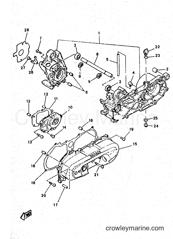 Yamaha Motors YN50 (5BX2) [010] - CRANKCASE
