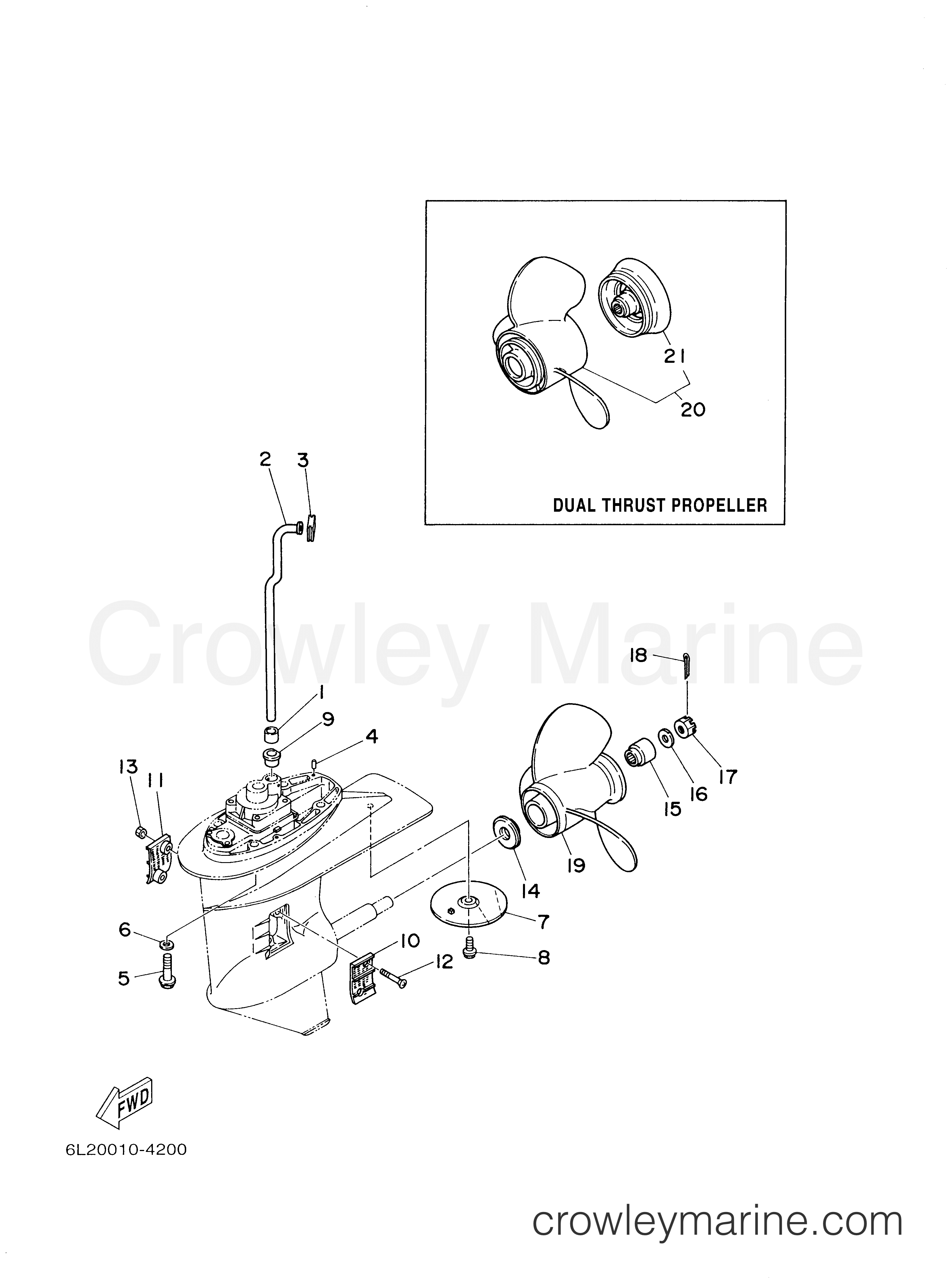 Yamaha Motors 25MSHA - LOWER CASING DRIVE 2