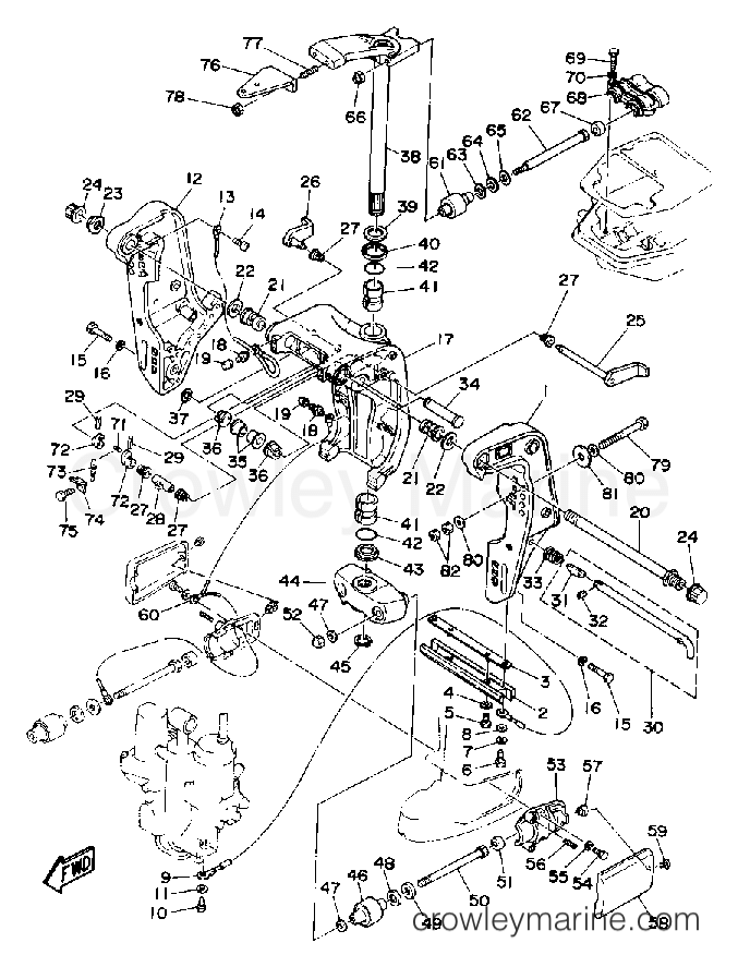 Yamaha Motors P60TLHQ - BRACKET 1