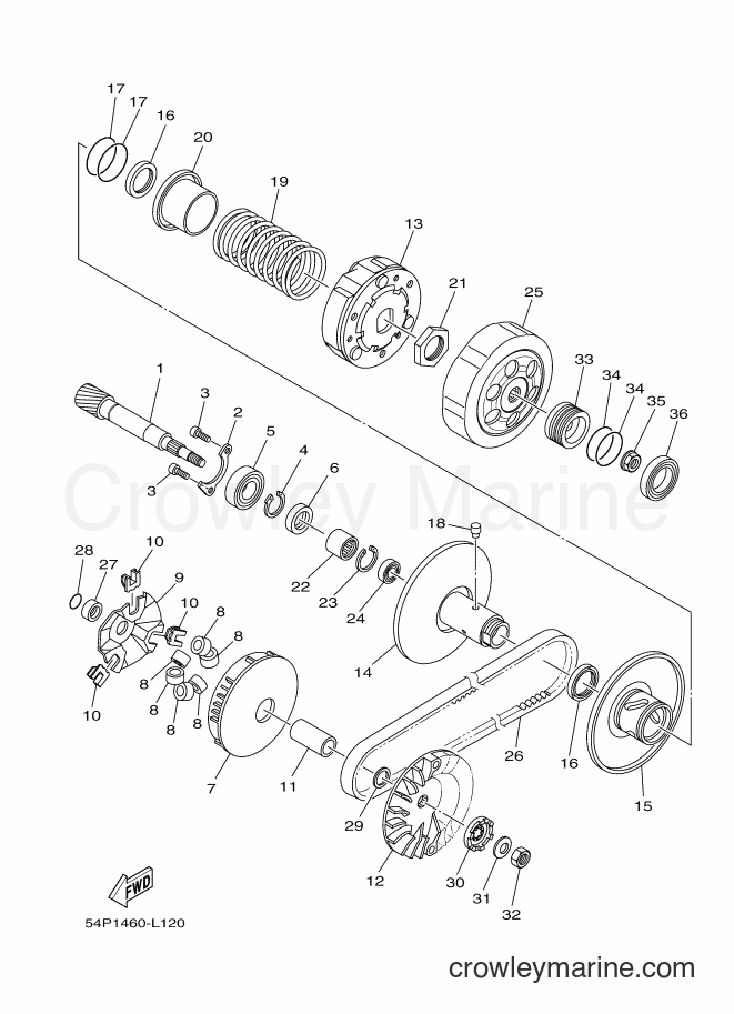 2012 Scooter AL115FC - AL115FC (54P2) [010] - CLUTCH