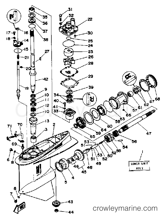 Yamaha Motors 175TLRP - LOWER DRIVE 1