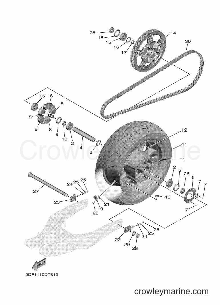 2018 Cruiser XV1900FDD - XV1900FDD (2DF4) [010] - REAR WHEEL