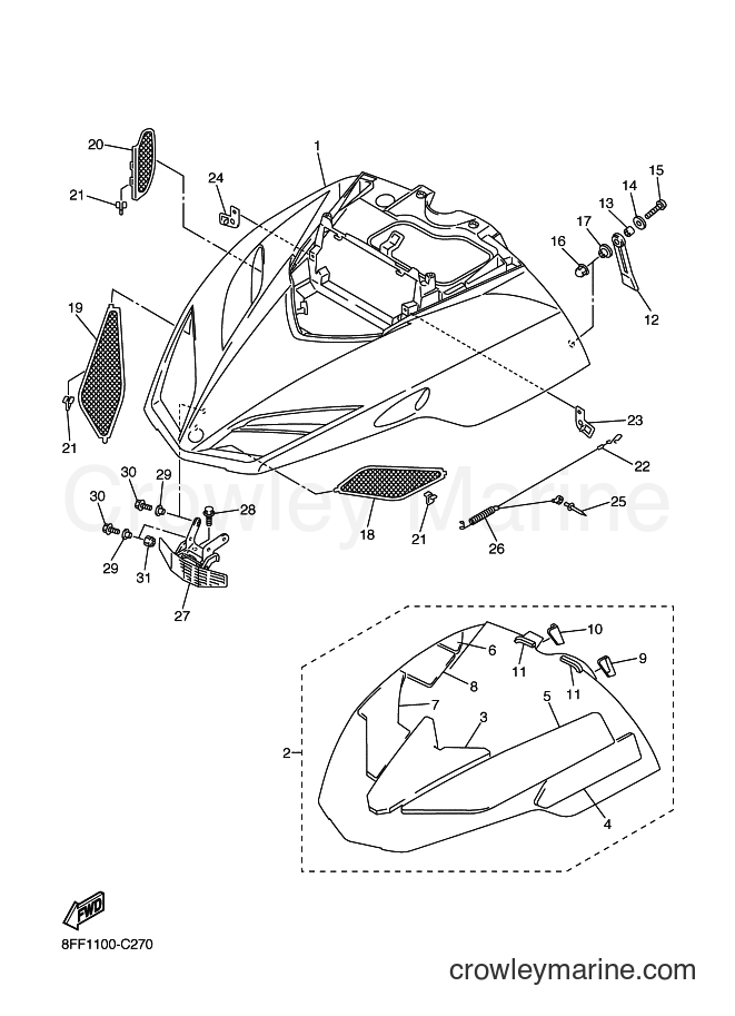 2004 Snowmobile SXV70ER - SXV70ER (8FB5) [020] - SHROUD