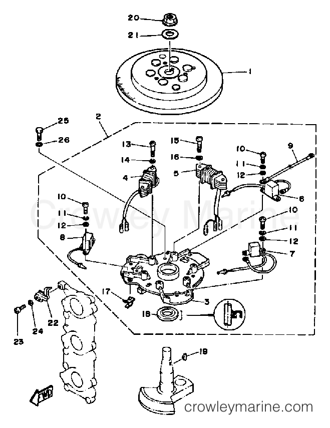 Yamaha Motors 40ETLF - CDI MAGNETO