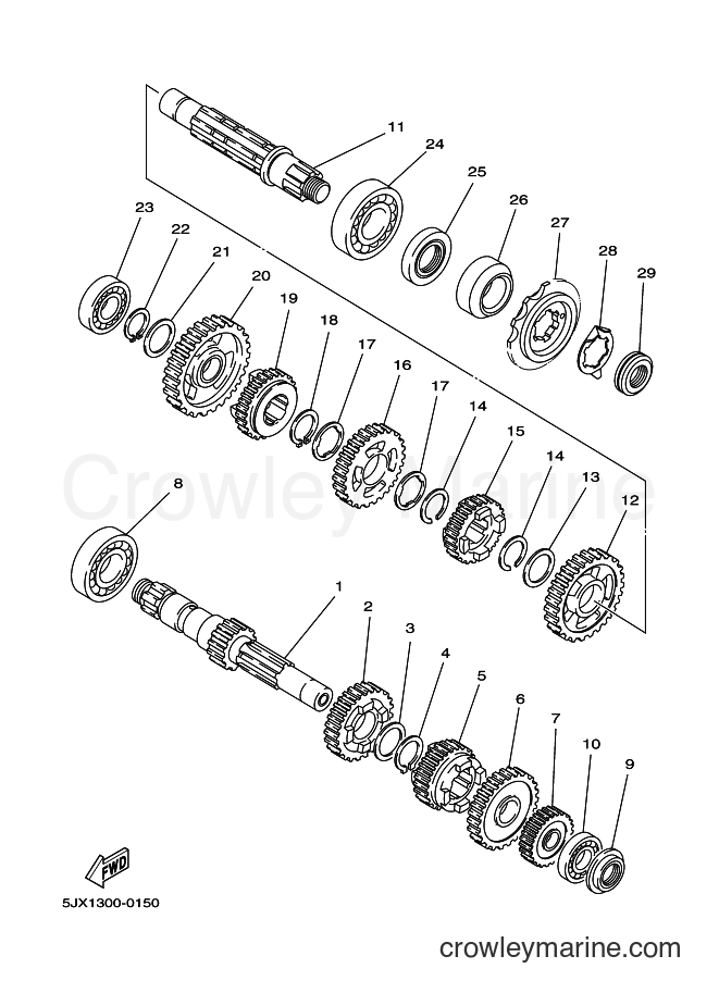 Yamaha Motors XVS125 (5JX1) [040] - TRANSMISSION