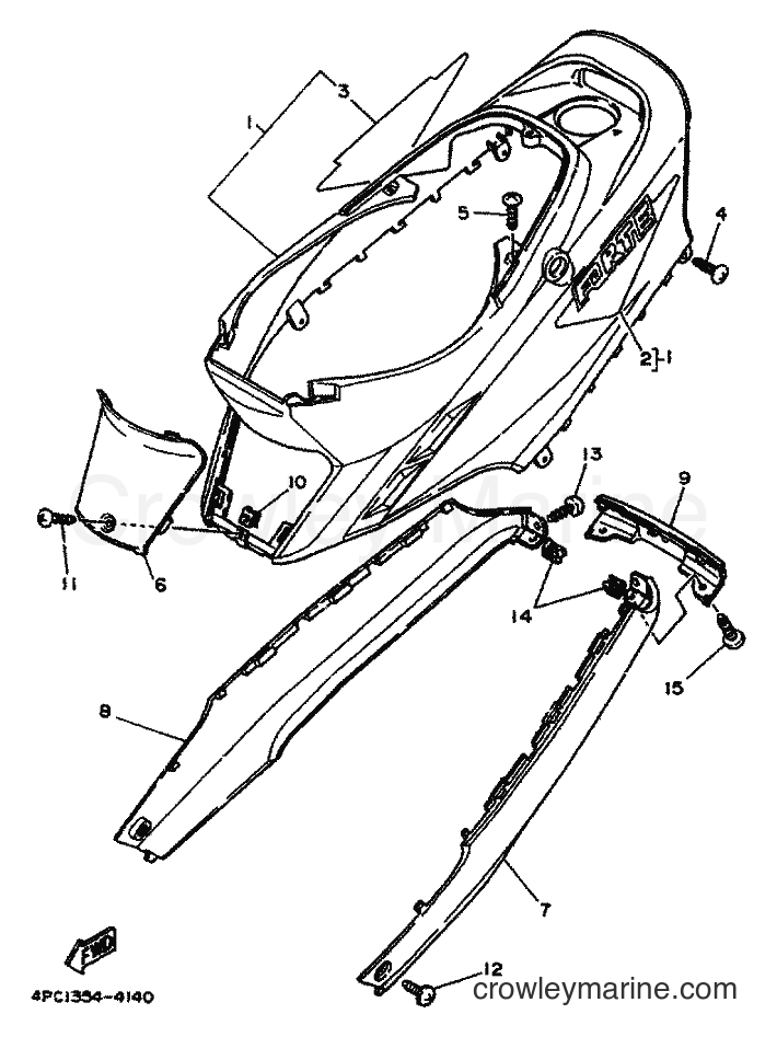1994 Scooter YA50R - YA50R (4PC1) [999] - SIDE COVER