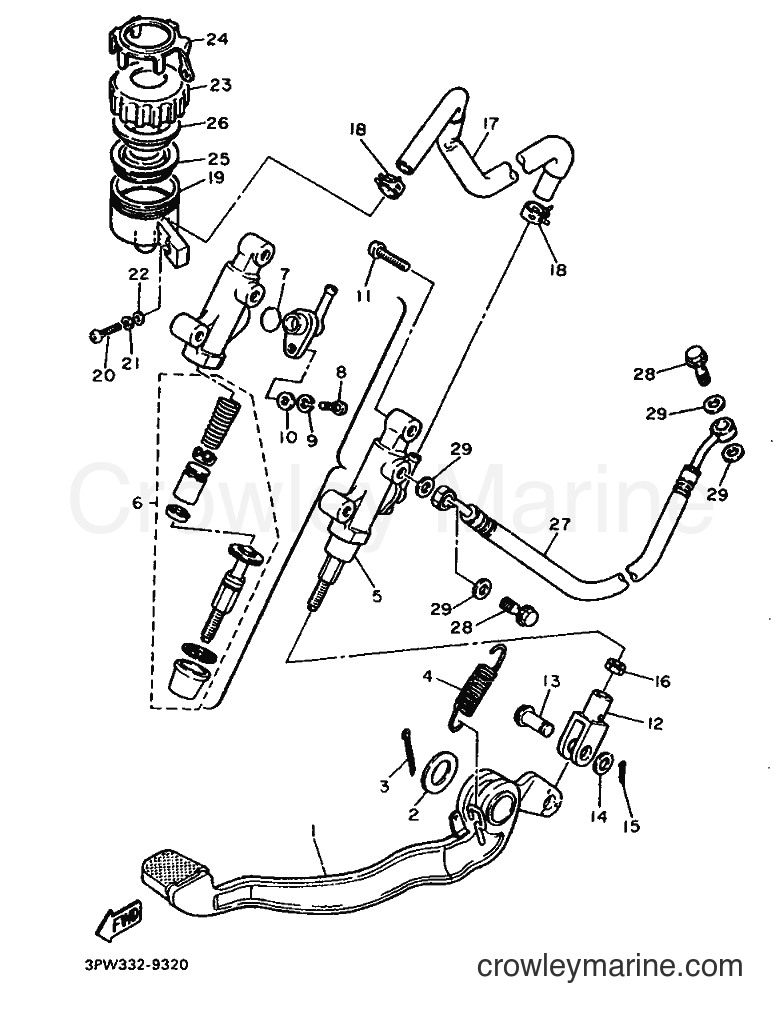 Yamaha Motors XT600 (3PX1) [999] - M. CYLINDER FOR DISK BRAKE