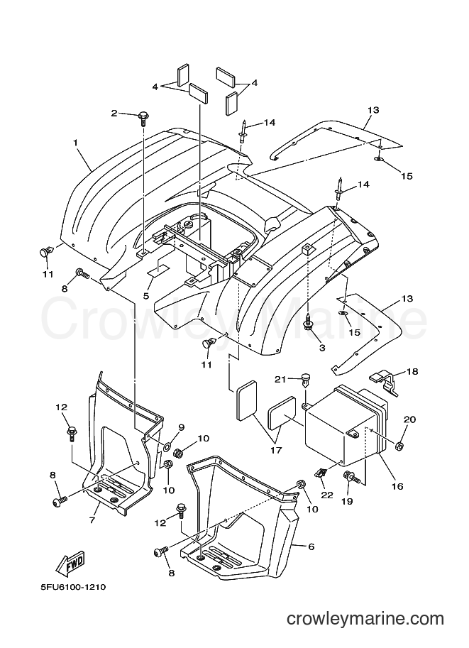2002 ATV YFM400FWN - YFM400FWN (5FUB) [010] - REAR FENDER