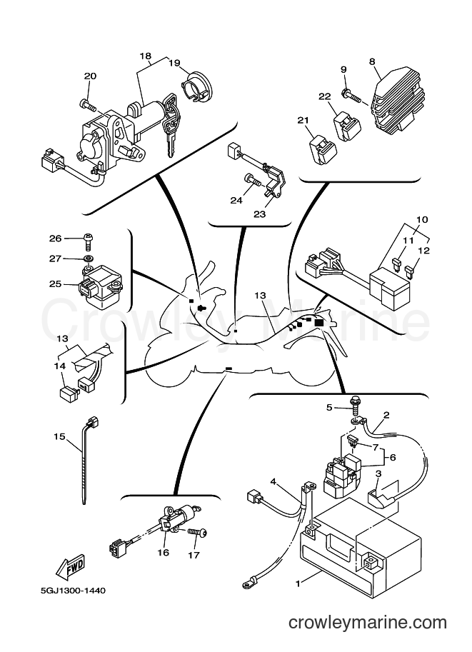 Yamaha Motors XP500 (5GJ1) [080] - ELECTRICAL 1