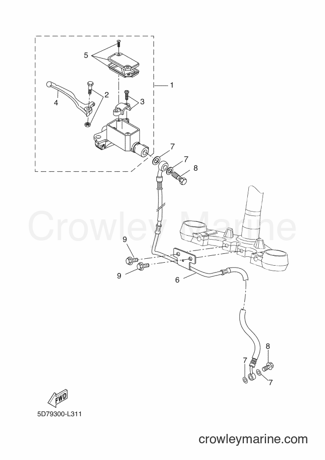 2012 Sport Bike YZF-R125 - YZF-R125 (5D79) [030] - FRONT MASTER CYLINDER