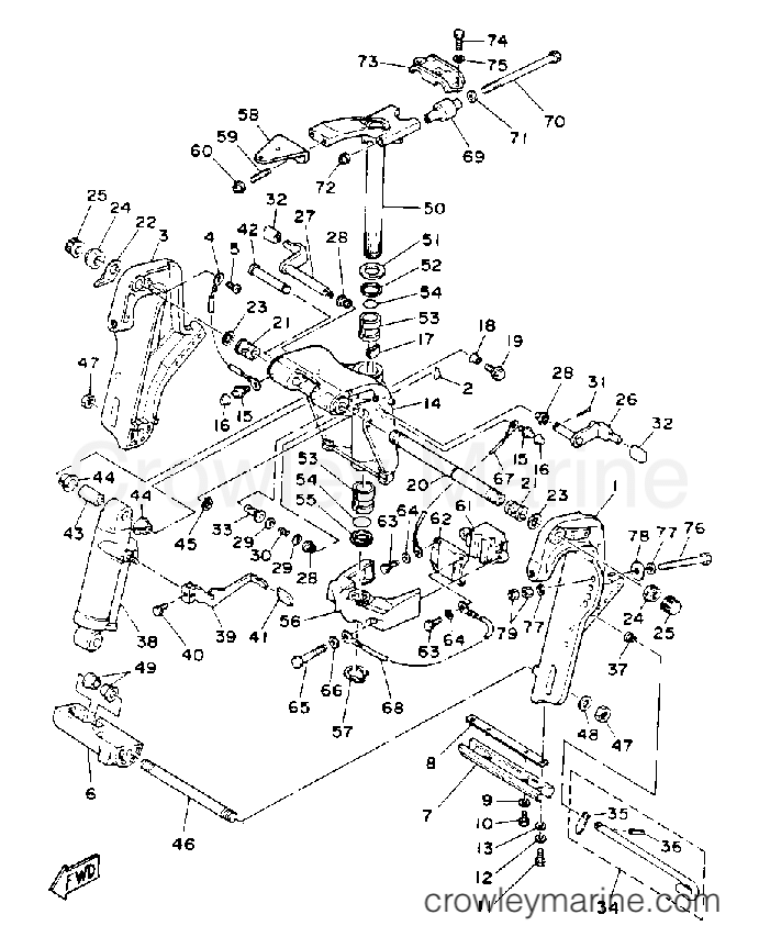 Yamaha Motors 50EJRQ - BRACKET