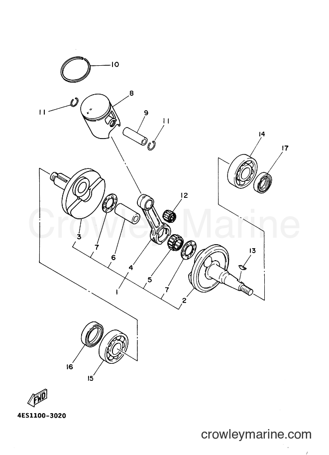 2014 Dirt Bike YZ85 - YZ85 (1SN7) [020] - CRANKSHAFT & PISTON