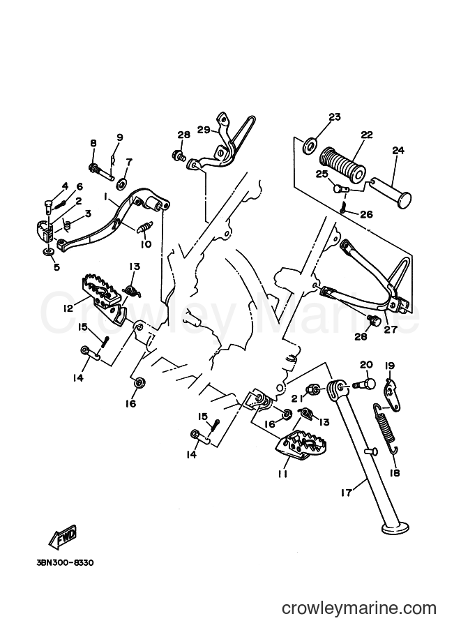 Yamaha Motors DT200R (3MH2) [010] - STAND & FOOTREST