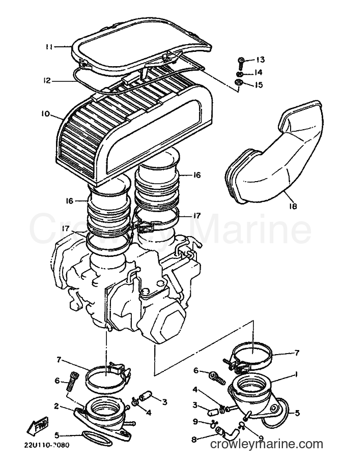 1983 Cruiser XV500 - XV500 (26R0) [010] - INTAKE
