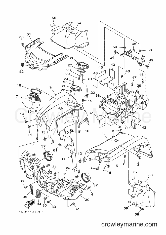 2012 ATV YFM550FWA - YFM550FWA (1NP1) [010] - FRONT FENDER