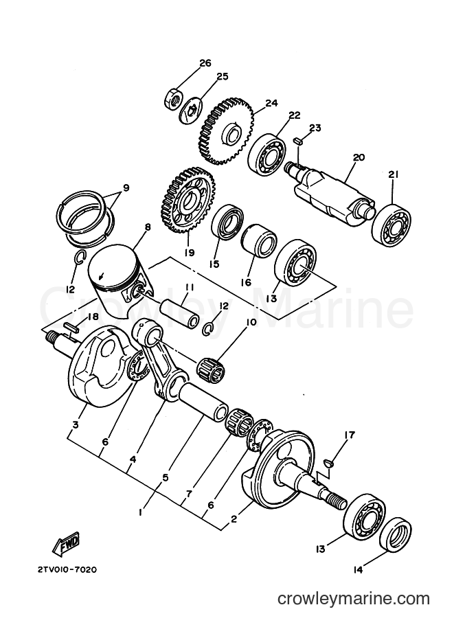 1990 Dirt Bike DT200R - DT200R (3MH2) [010] - CRANKSHAFT & PISTON