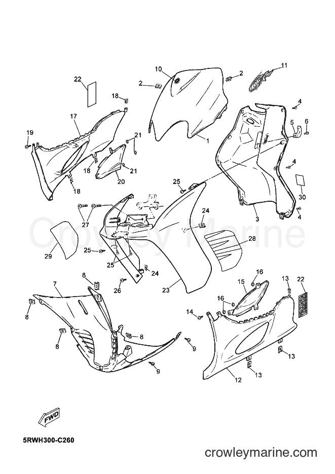Yamaha Motors CS50 (5RWH) [020] - LEG SHIELD