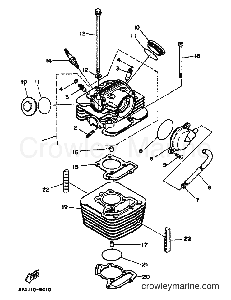 Yamaha Motors YFA1 (3FA4) [020] - CYLINDER HEAD