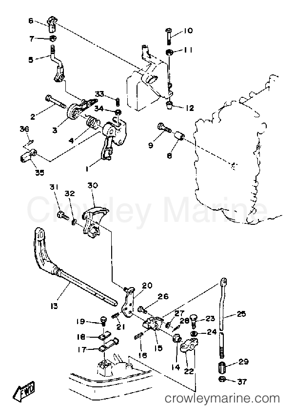Yamaha Motors 40MSHQ - CONTROL ENGINE (40M)