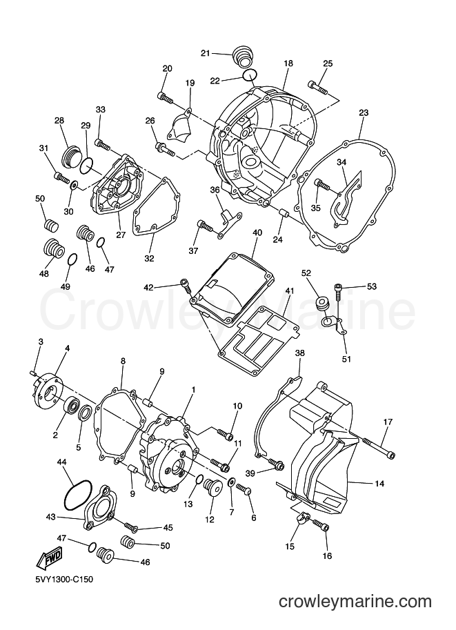 Yamaha Motors YZF-R1 (5VY1) [080] - CRANKCASE COVER 1