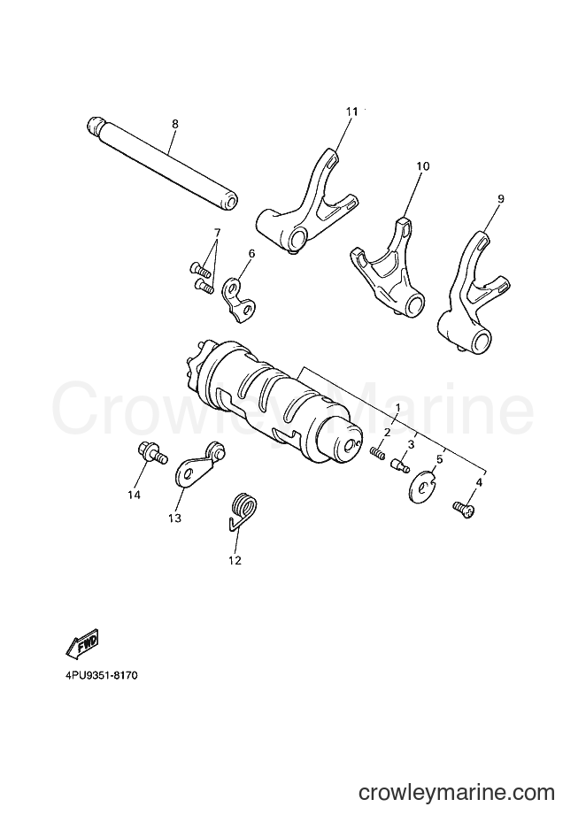 1998 Street Bike XJR1200SP - XJR1200SP (4RB6) [010] - SHIFT CAM & FORK
