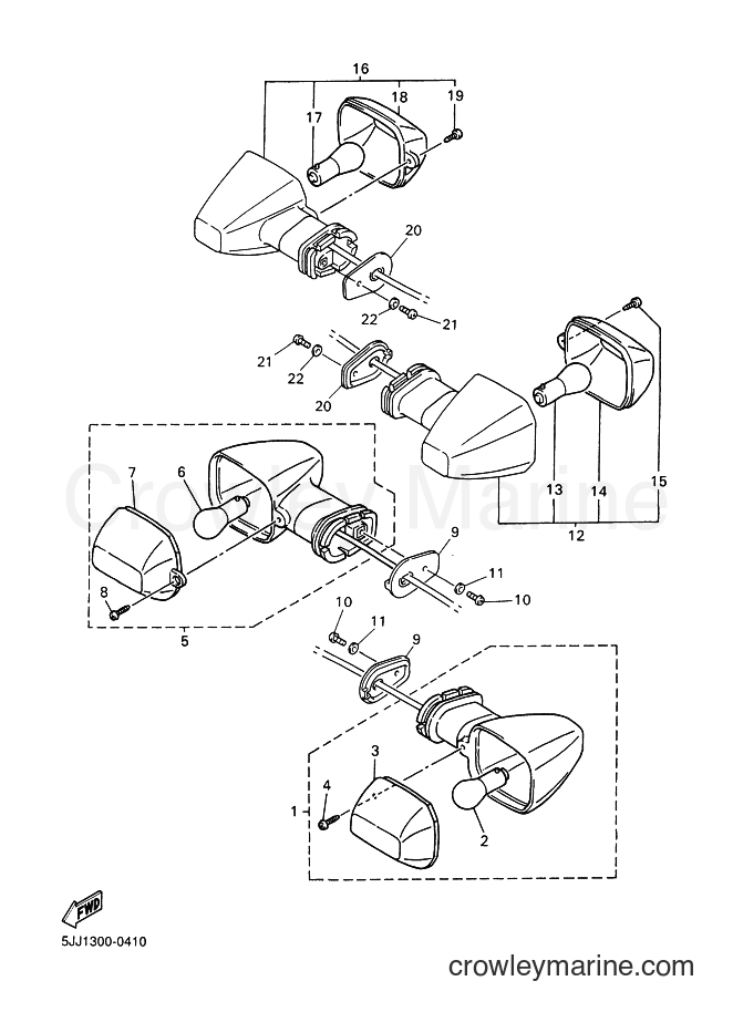 2000 Sport Bike YZF-R1 - YZF-R1 (5JJ7) [010] - FLASHER LIGHT