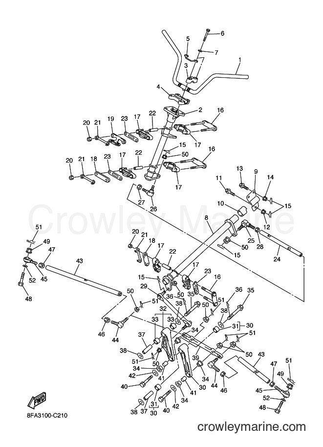 Yamaha Motors RX10 (8FH2) [010] - STEERING