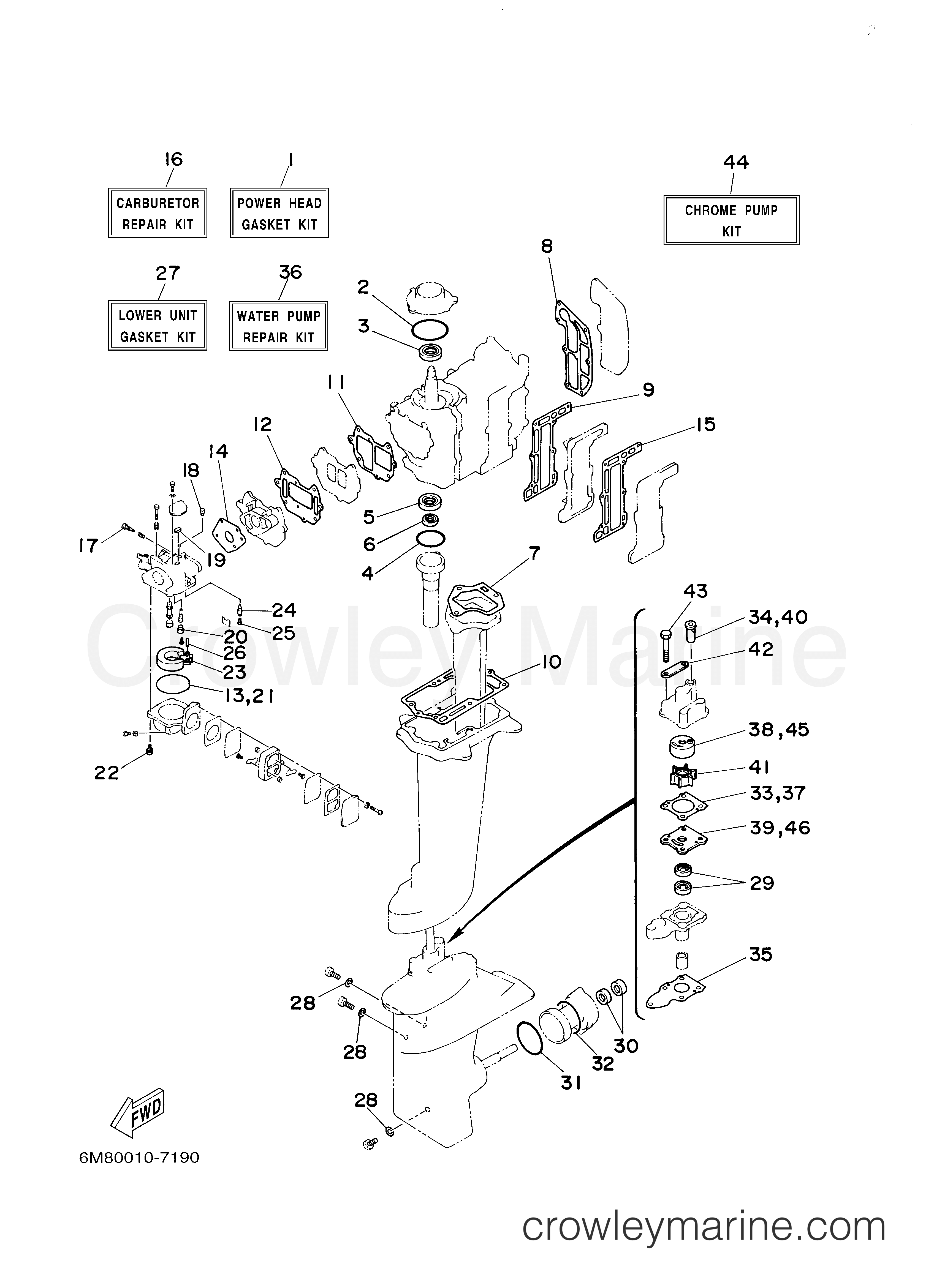 Yamaha Motors 8MSHC - REPAIR KIT