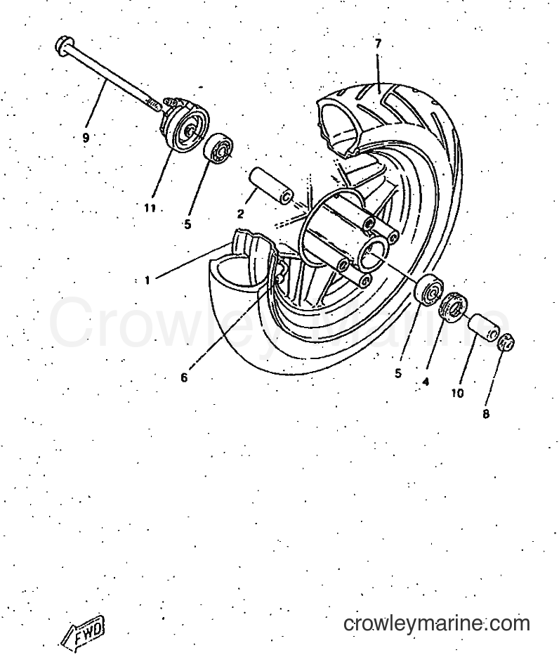 1997 Scooter CW50RSP - CW50RSP (4UR7) [999] - FRONT WHEEL