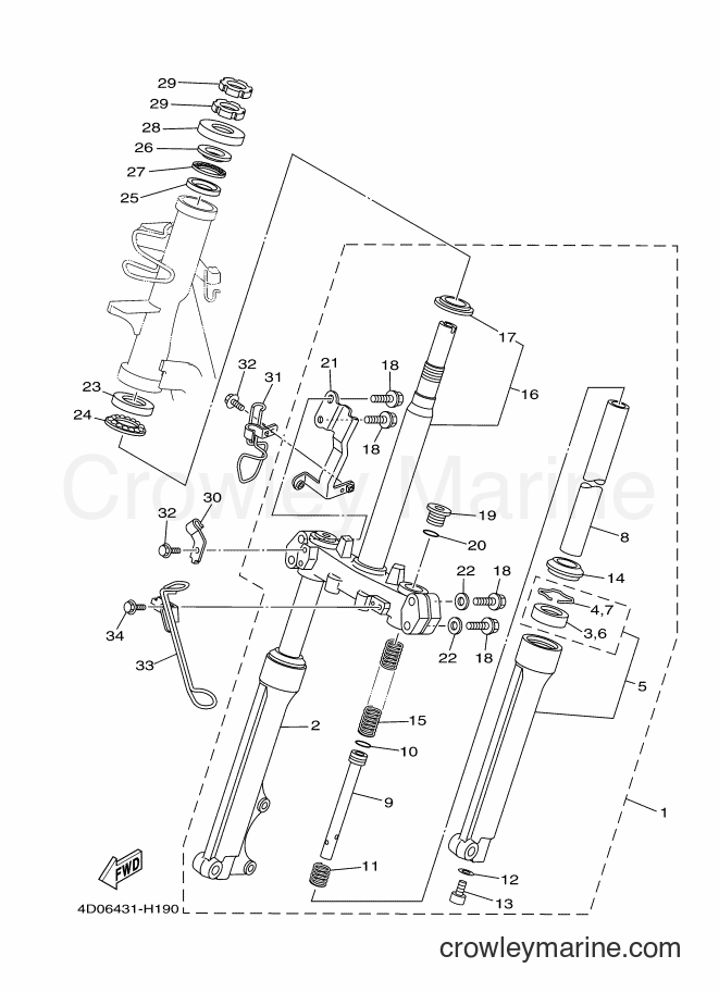 Yamaha Motors AF115S (20B1) [010] - STEERING