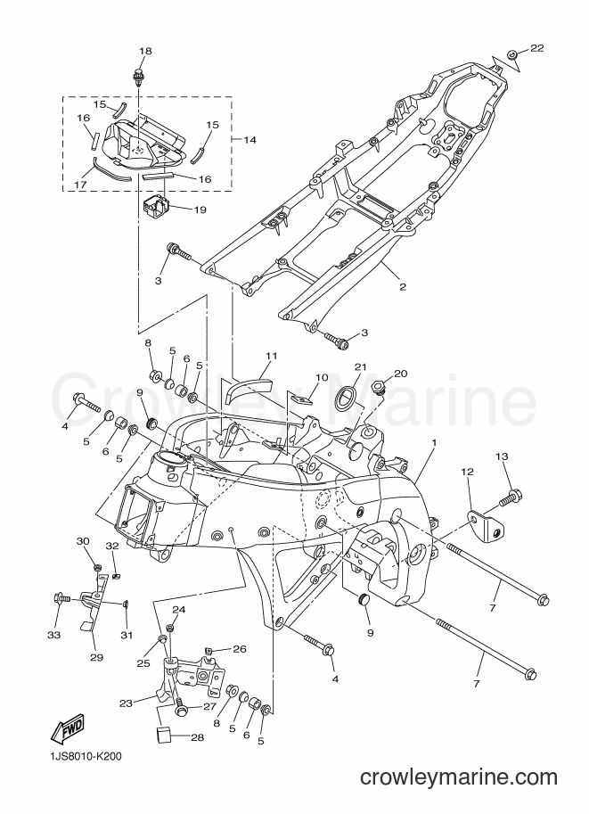 2011 Sport Bike YZF-R6 RaceBase - YZF-R6 RaceBase (1JS8) [010] - FRAME