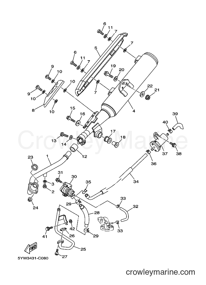 Yamaha Motors JC-110ED (5YWD) [010] - EXHAUST