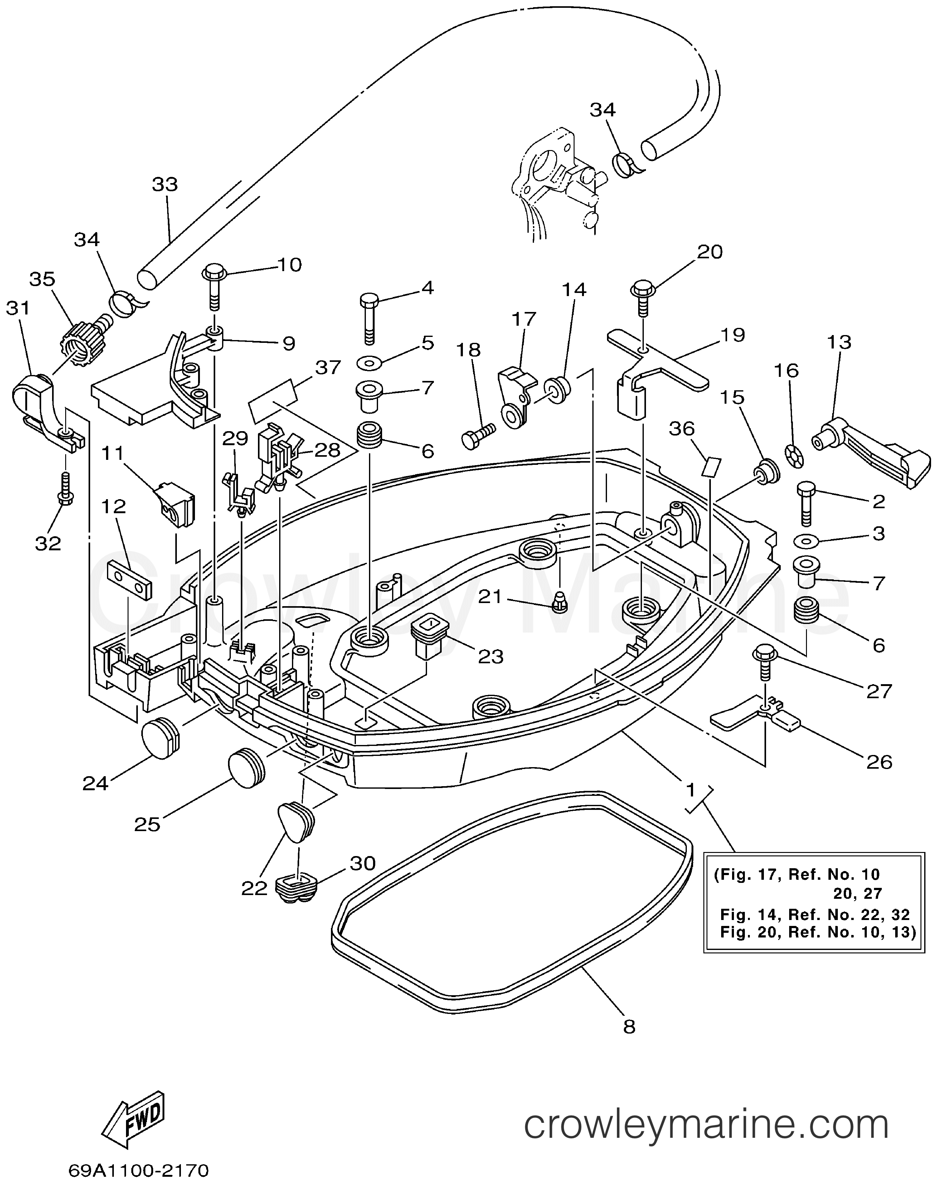 Yamaha Motors F15PLRA - BOTTOM COWLING