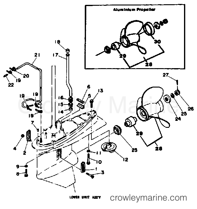 Yamaha Motors 175ETXJ - LOWER DRIVE 2