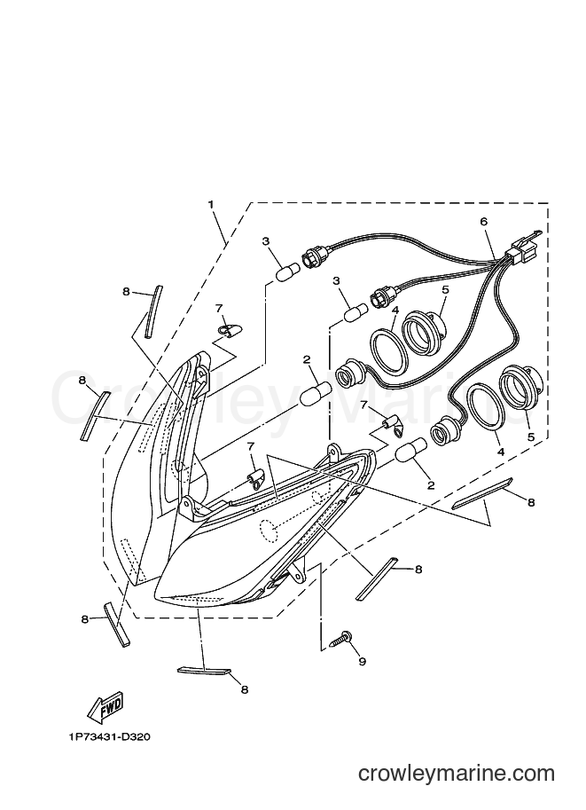 Yamaha Motors AT115C (1P76) [010] - HEADLIGHT