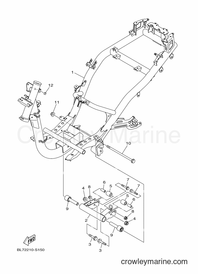2018 Scooter XC115F - XC115F (BL74) [010] - FRAME