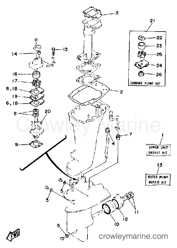 ymページ REPAIR KIT 2 - 1992 Outboard 9.9hp 9.9MSHQ | Crowley Marine