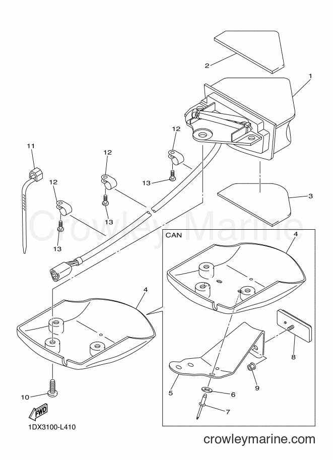2012 Dirt Bike WR450F - WR450F (1DX4) [010] - TAILLIGHT