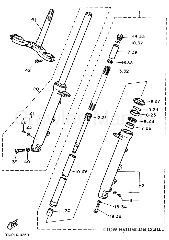 1992 Sport Bike FZR400RR - FZR400RR (4DX2) [999] - FRONT FORK