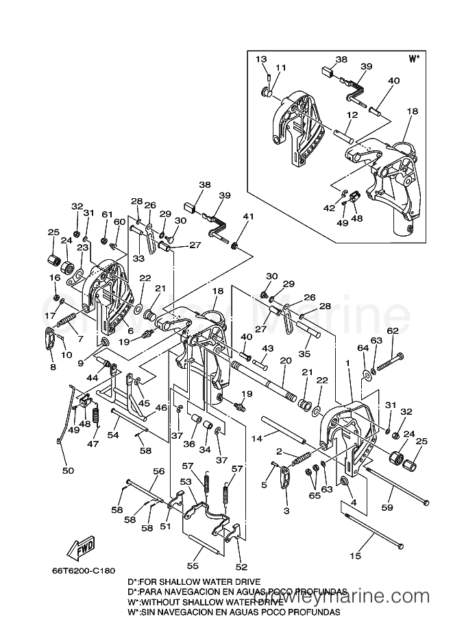 Yamaha Motors (E)40X (66TD) [110] - BRACKET 1