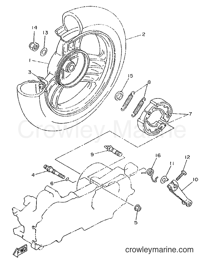 1996 Scooter YA50M - YA50M (3UG1) [999] - REAR WHEEL