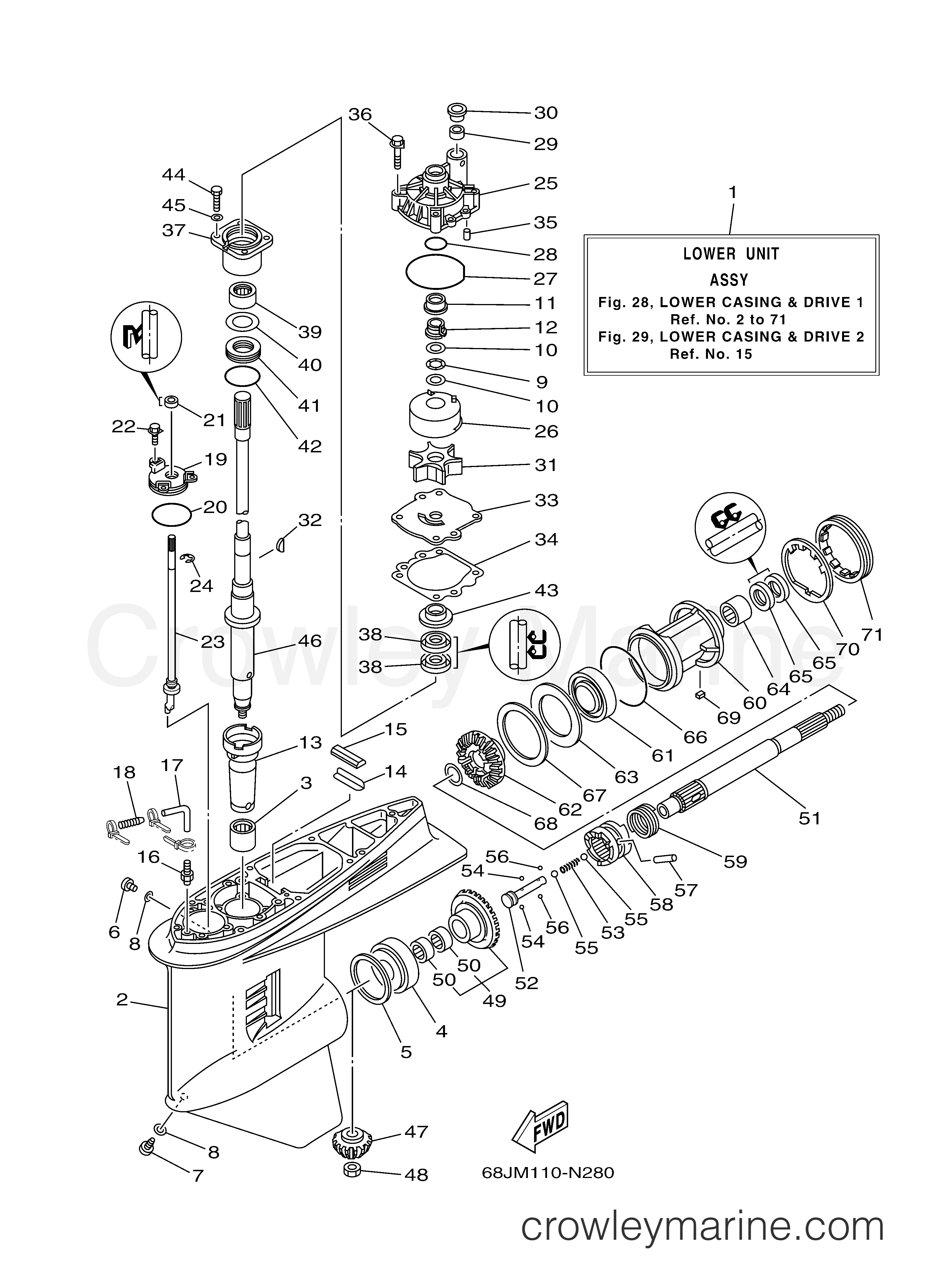 Yamaha Motors VZ150TLR - LOWER CASING DRIVE 1