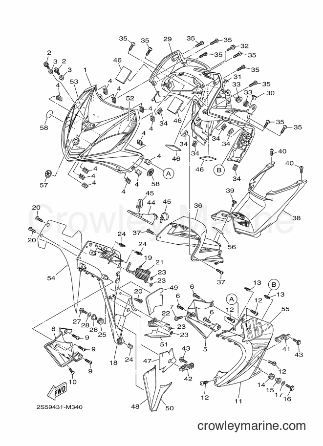 Yamaha Motors T135F (2S59) [010] - LEG SHIELD