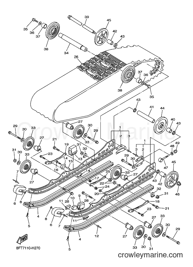 2009 Snowmobile RX10ST - RX10ST (8FT7) [020] - TRACK SUSPENSION 1