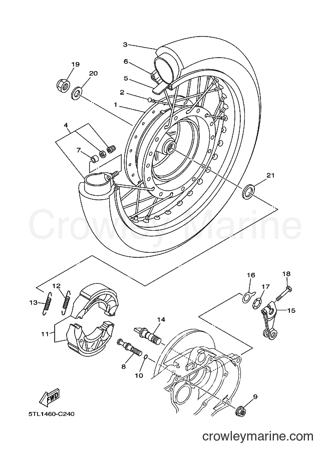 2009 Scooter AL115C - AL115C (28D4) [010] - REAR WHEEL